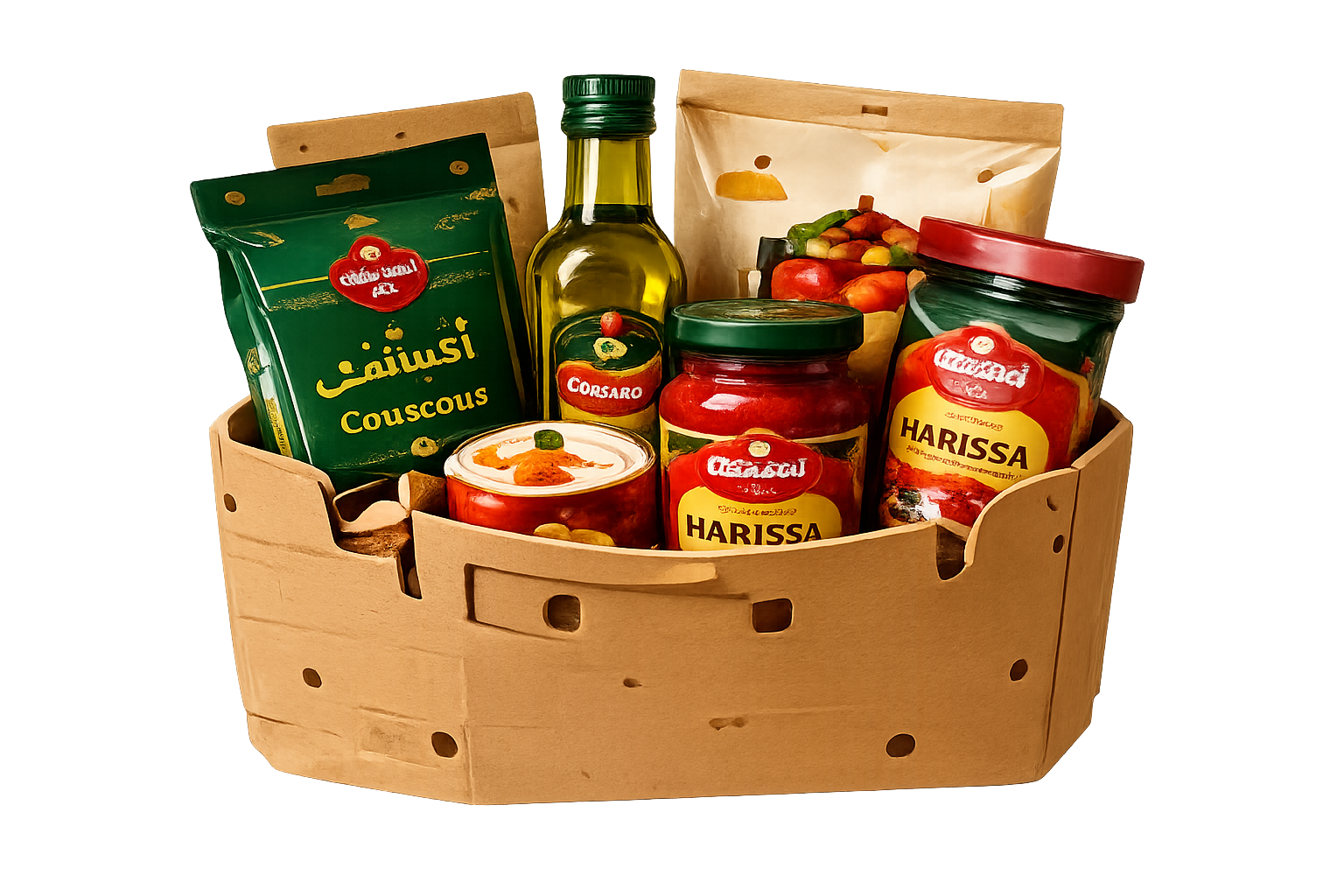 Familienpaket mit tunesischen Produkten